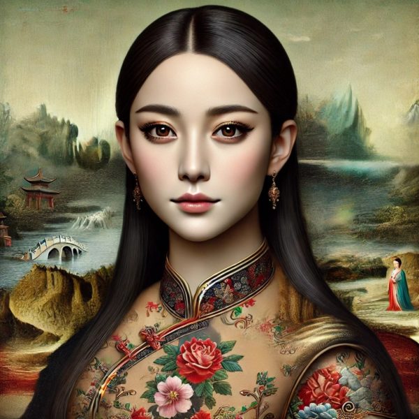 Mona Lisa as chinese woman modern contemporary art (1)